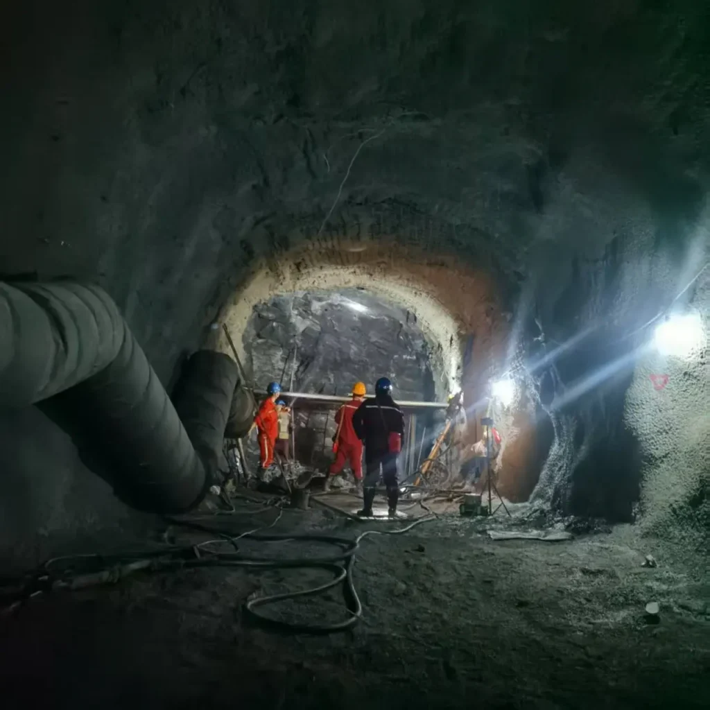 Rock drilling construction