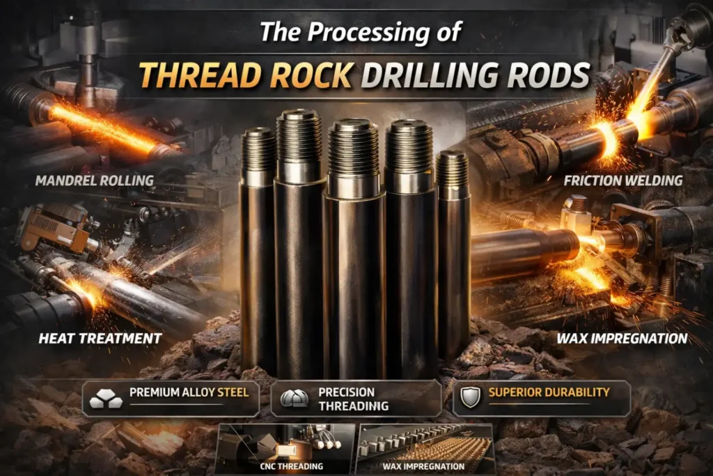 The Processing of Thread Rock Drilling Rods