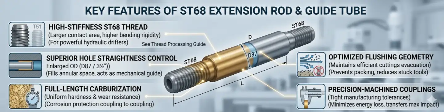Key Features of ST68 Extension Rod & Guide Tube