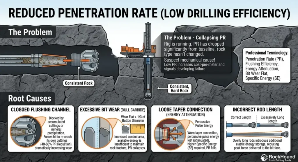 Reduced Penetration Rate (Low Drilling Efficiency)